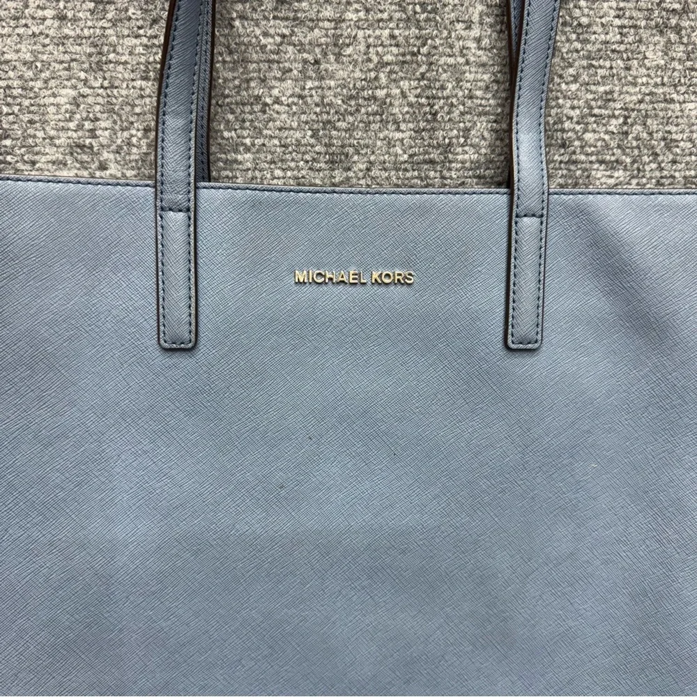 Michael Kors‎ large Blue Saffiano Tote Handbag Purse (no shoulder strap) - Picture 2 of 15